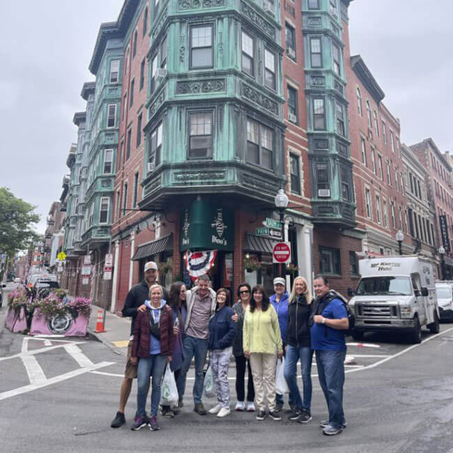 Group experiencing the North End Boston Food Tour