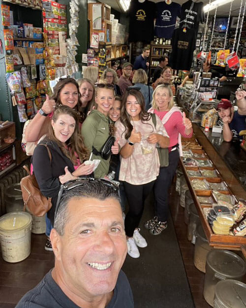 Group experiencing the North End Boston Food Tour